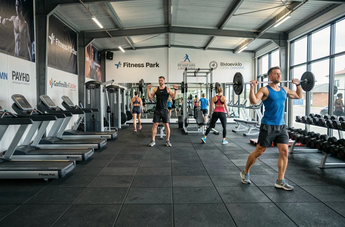 Intérieur du Fitness Park Gonfreville-l'Orcher avec machines de cardio et espace musculation